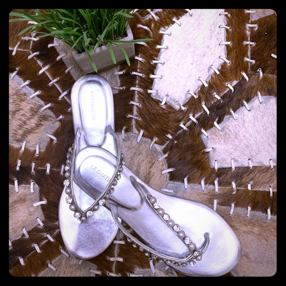LE CHATEAU-Jewel, Silver Sandals